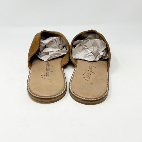 Free People Coronada Suede Slip-on Mules in Cognac Flats Slides Women 41 US 8.5 - Picture 4 of 13